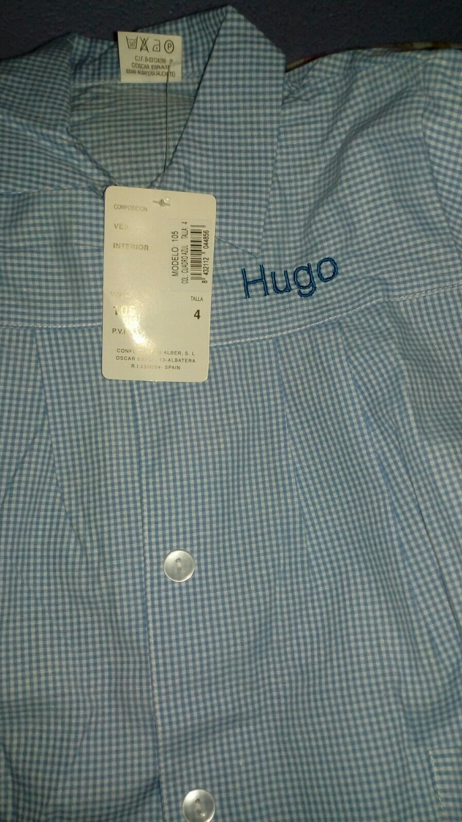 Babi personalizado / Bata escolar