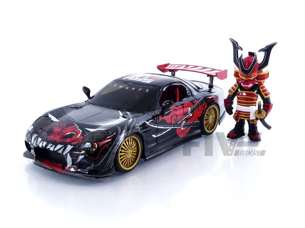 JADA TOYS 1/24 - MAZDA RX-7 WITH LAB MONKEYS FIGURE - 1993