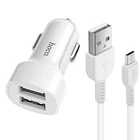 Car Charger+Micro USB Charger Cable Car Plug Dual 2x USB Cigarette Lighter