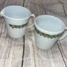 Vintage Pyrex Corning Corelle Crazy Daisy Spring Blossom Coffee Cup & Creamer