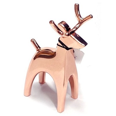 Umbra Copper Jewelry Ring Holder - Reindeer (1.75''x 1.5''x 3'') Copper Finish Deer