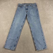 Vtg Levi s 505 Orange Tab Sz 36x30 90 s Light Wash Straight Leg Denim Jeans
