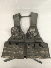 5pc. Fighting Load Carrier Vest w/ 4 MOLLE II Pouches ACU UCP US Army USGI Good