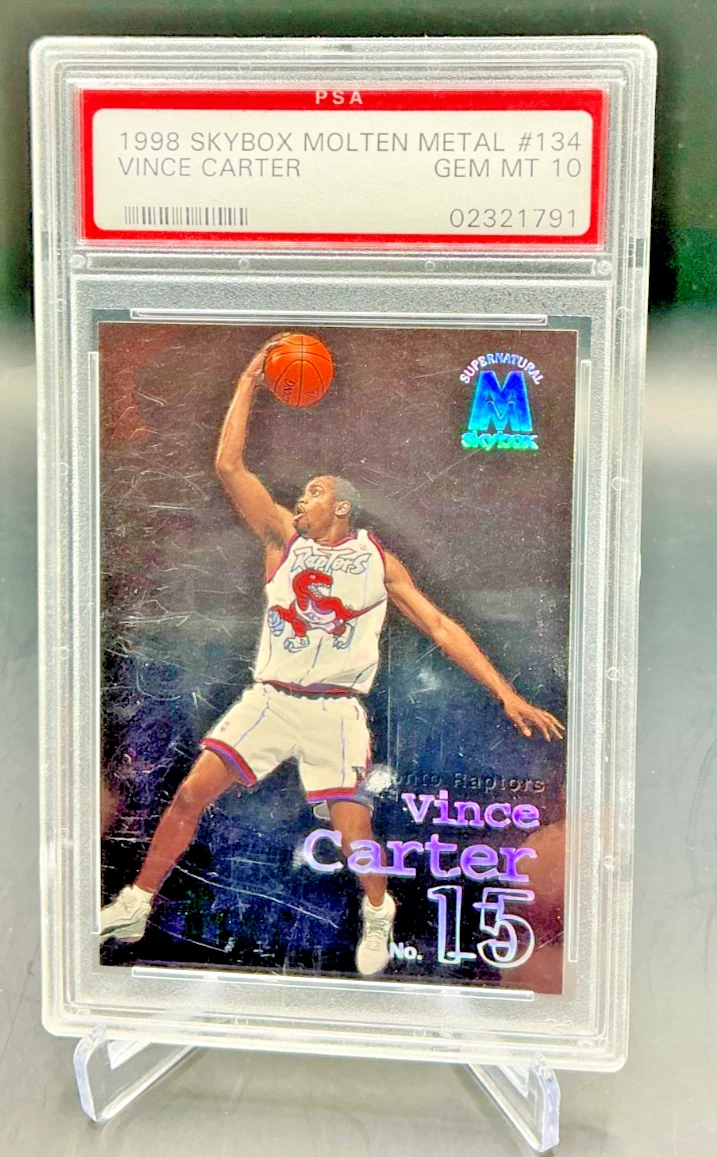Vince Carter Basketball Grade 10 Rookie Sports Trading Cards