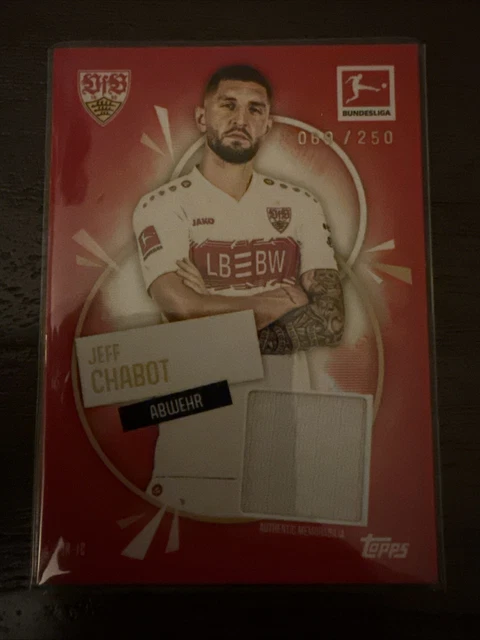 Match Attax 2025 2026 Bundesliga Relic Trikotkarte JR-JC Jeff Chabot /250 VfB...