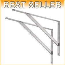 Bracket Set - 20 Inch Heavy-Duty Stainless Steel Shelf Supports for DIY Projects
