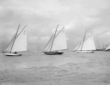 Le Jade Norwegian Antwerpia IV Ventana start 8 Metre class race Old Photo