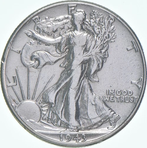 XF/AU 1943 Walking Liberty Half Dollar Polished 90% Silver *3576