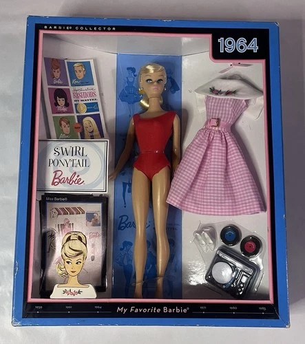New ListingMattel Barbie Collector 1964 Swirl Ponytail Doll Gift Set, Accessories