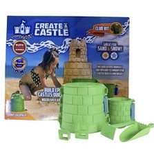 Create A Castle Tower Kit - 6-Piece Premium Sandcastle Building Kit, Green