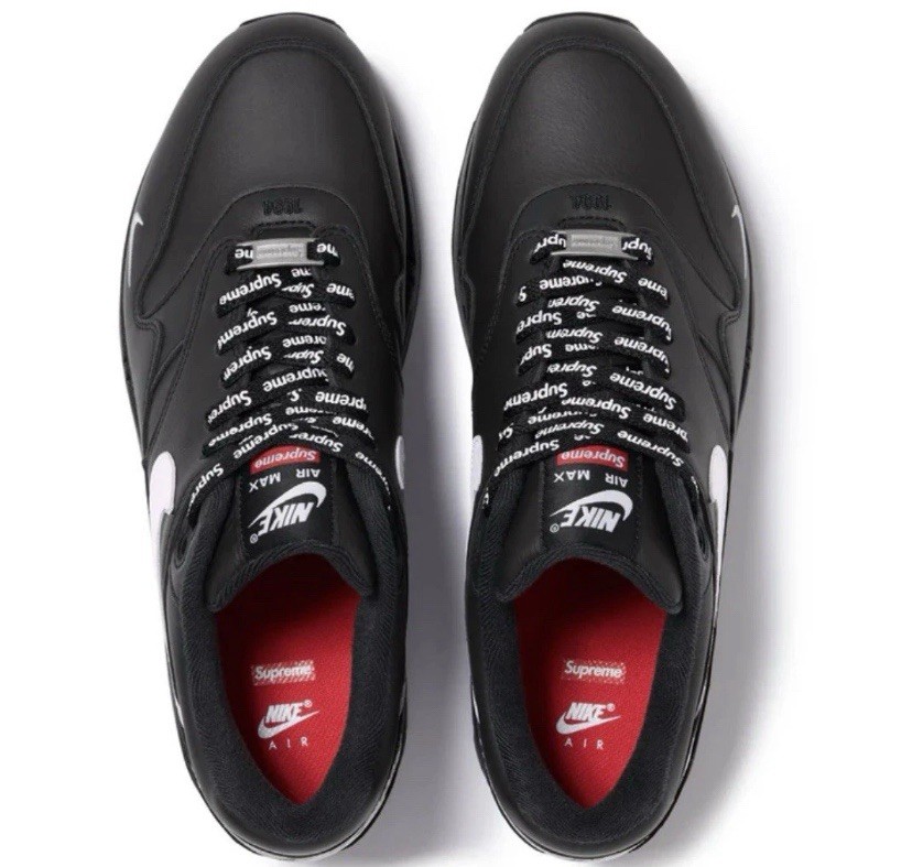 NIKE × Supreme : 25ss Running HJ7959-545 Supreme x Nike SS'25 Air Max 1 “Black” Mens 10.5 In Hand Ships