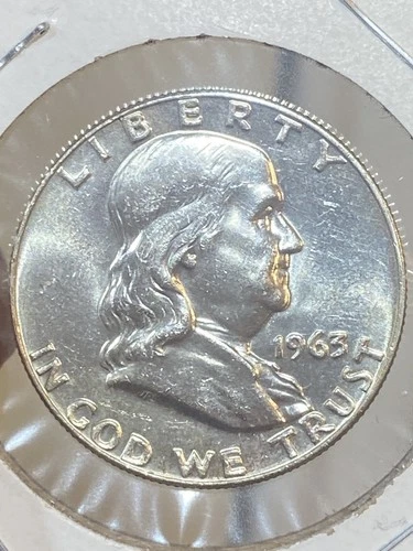 1963 D Franklin 90% Silver Half Dollar 50¢ ~ UNC Coin/MS