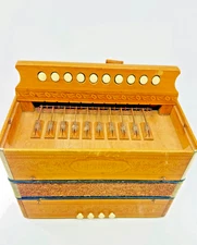 Vintage German Hohner, Marco Registrada, Single Line Button Accordian