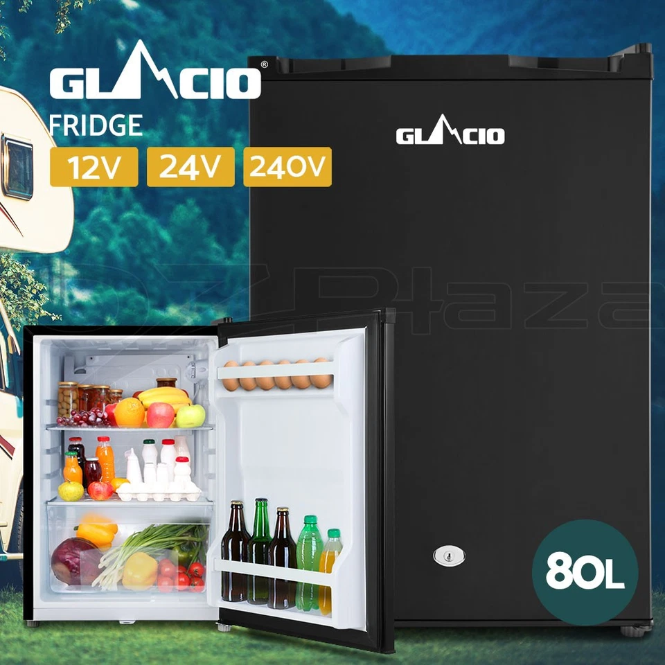 Glacio 80L Portable Fridge Bar Upright 12V/24V/240V Camping Caravan