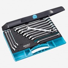 Hazet 606n12 Ratcheting Combination Wrench Set 12 Pc Metric With Case 8-19mm