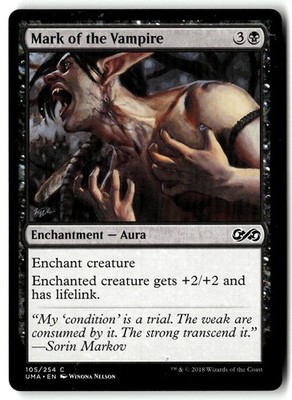 Mark of the Vampire 105 Common Ultimate Masters Magic: The Gathering Near Mint