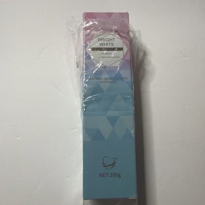 Bright White Nicotinamide Dazzle Whitening Toothpaste 100g Oral Care Exp 6/1/29