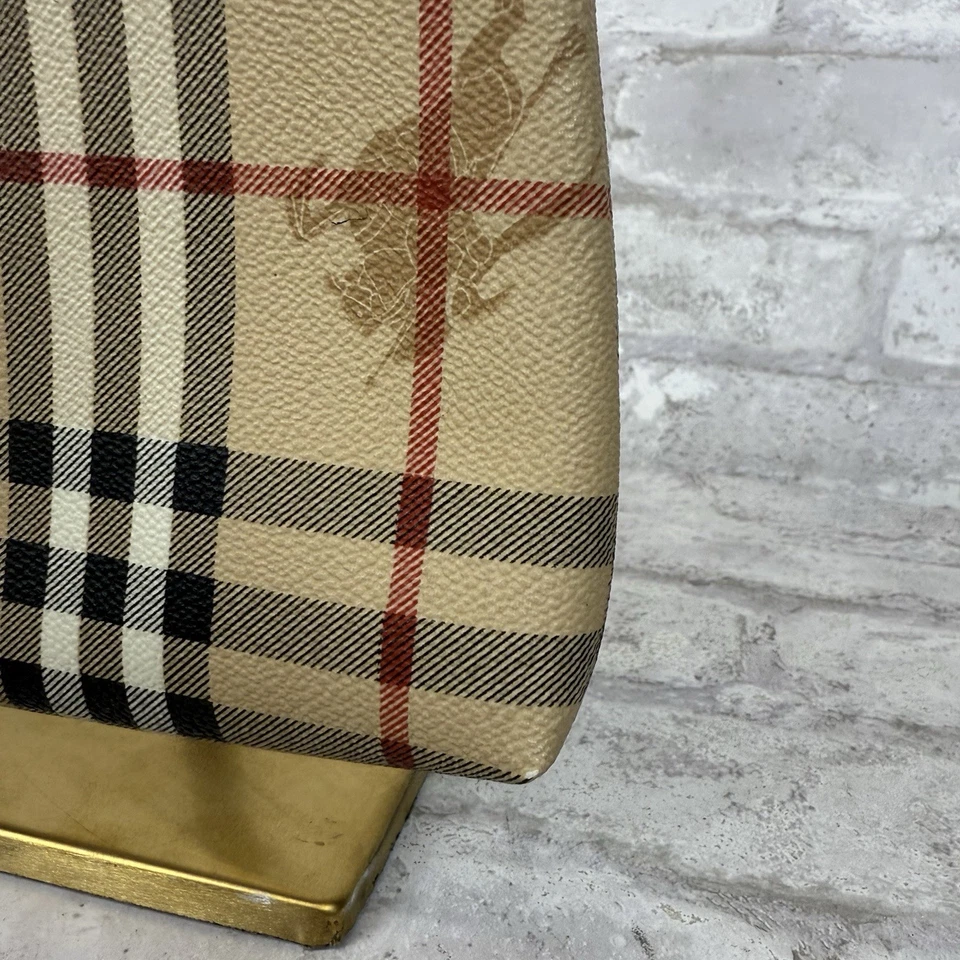 Burberry Haymarket Check Coated Canvas Pochette Bag Plaid Nova Check - Image 3 of 4
