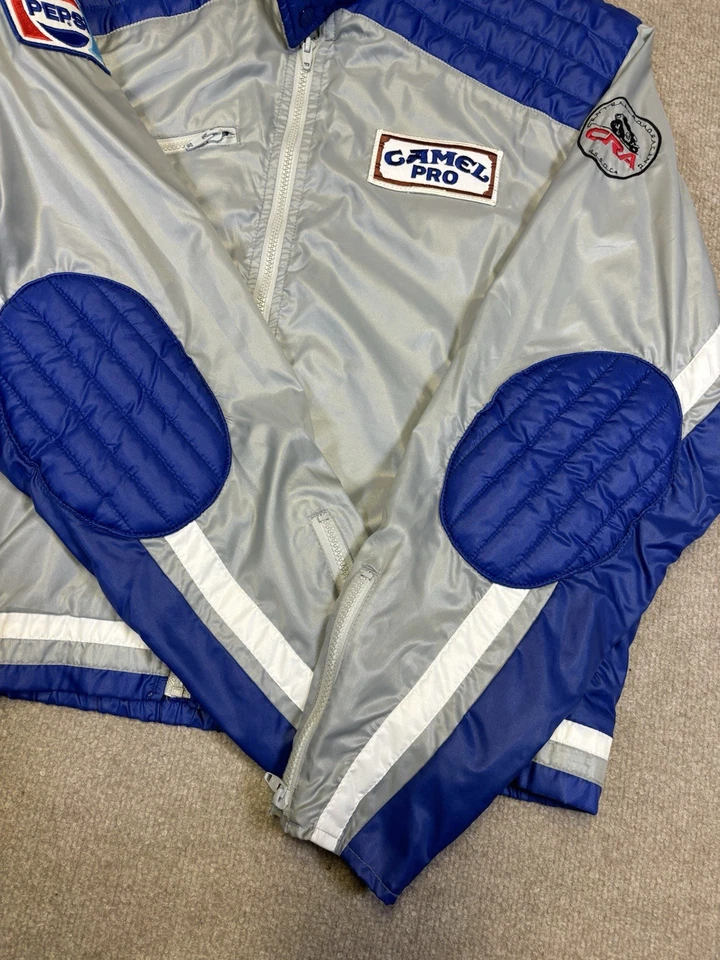 Vintage 1980s Camel Pro Riders Nylon Jacket Pit Jacket Size XXL Track Racing - Image 3 of 4