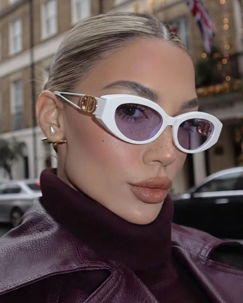 Dior サングラスGLOSSY白＆茶 ディオール サングラス GLOSSY1 N5A/02 クリスチャン・ディオール