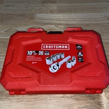 Craftsman 10pc SAE 3/8” Drive Socket Set w/ Ratchet Case Complete