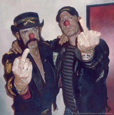 Aufkleber Lemmy & Sebastian We Love You by Sebastian Krüger ca. 10x10 cm