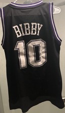 Mike Bibby Sacramento Kings NBA Jersey Adidas HWC Black Sewn Men S Vtg 2002 #10