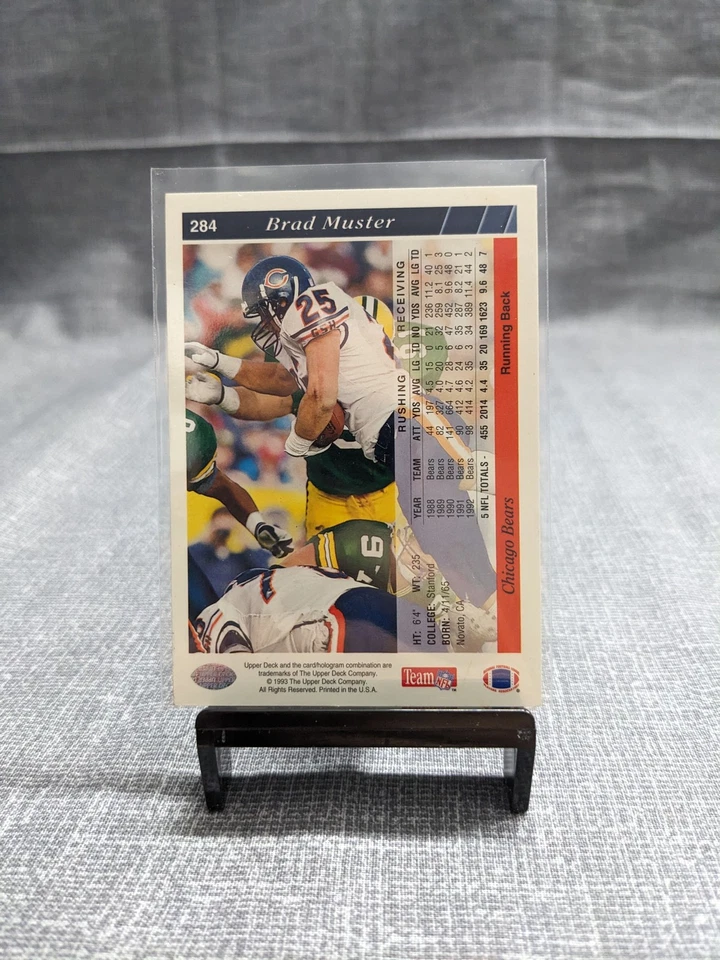 1993 Upper Deck #284 Brad Muster - Image 2 of 2