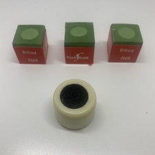 3 Pcs. Pool Billiard Chalk GREEN Free Cue Tip Scuffer High performance Chalk Que