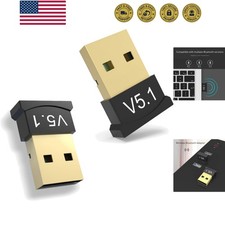 2 Pack Bluetooth Adapter for PC, USB Bluetooth Adapter 5.1 EDR, BT Dongle Wir...