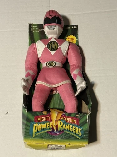 Vintage 1994 Mighty Morphin Power Rangers Kimberly Pink Ranger 17” Movable Arms
