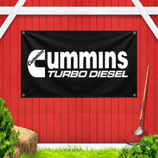 Cummins Turbo Diesel Wall Banner 3x5ft Home Garage Decoration