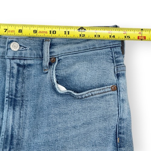 AGOLDE Pinch Waist Ultra High Rise Skinny Denim Jeans Debut Blue 29 Raw Hems - Bild 5 von 9