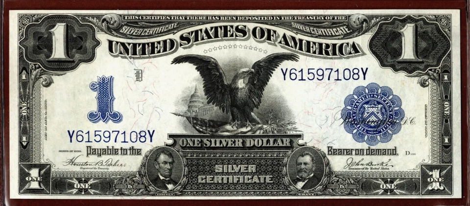 1899💲1 🦅 SILVER CERTIFICATE 🦅 BLACK EAGLE 🦅 PCGS EXF 40 - Image 3 of 4