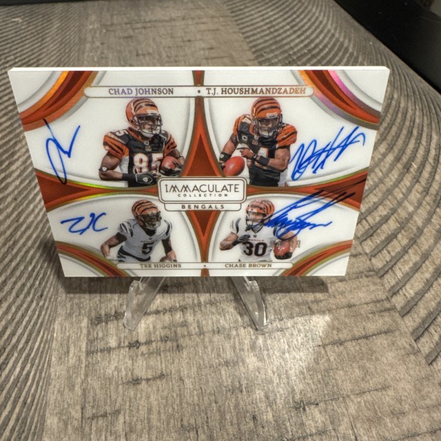2024 Immaculate Quad Auto: Chad Johnson Chase Brown Tee Higgins Houshmandzadeh