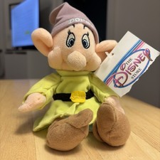 Disney Store Snow White Seven Dwarf Dopey Mini 8" Bean Bag Plush Toy with TAGS