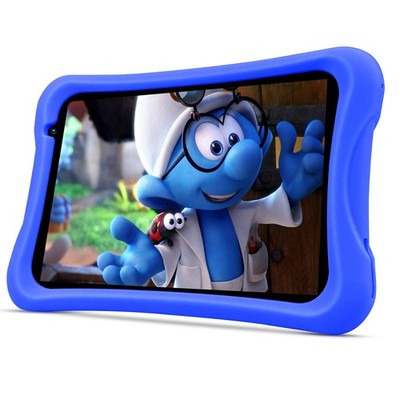PRITOM 8'' Quad Core Android Tablet, 64GB, WiFi, Bluetooth, Dual Cam, Kids-Case
