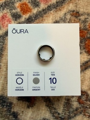 Oura Ring Gen 3 Horizon Silver Size 10 Smart Ring Sleep & Health Tracker