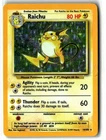 1999 Raichu ⭐️ 14/102 Holo Rare Base Set Unlimited WOTC Vintage Pokemon LP