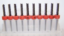 (10) - 1/8" (.1250")  DIAMOND-CUT CARBIDE ROUTER BURRS, FT Kyocera 2100.1250.472
