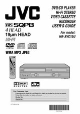 JVC HR-XVC15U VCR Owners Instruction Manual Reprint FREE SHIPPING