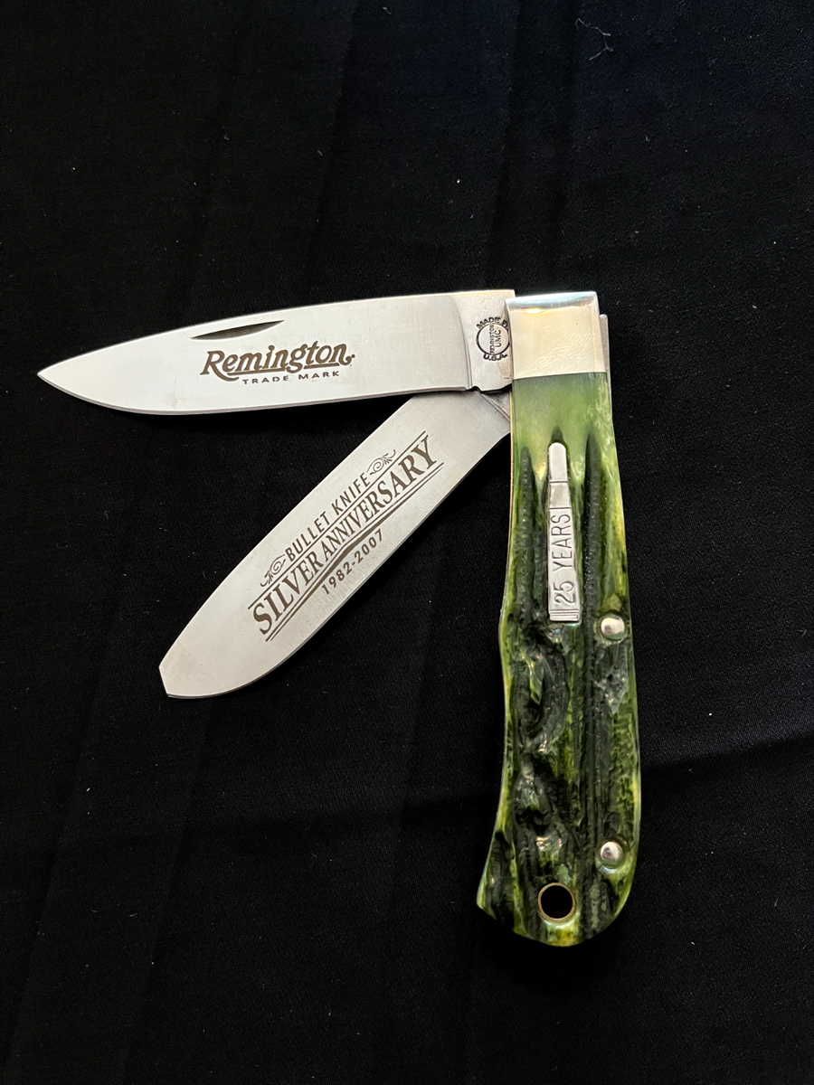 Remington Folding-Knife-USA-25 Year-Silver-Anniversary Remington Folding-Knife-USA-25 Year-Silver-Anniversary