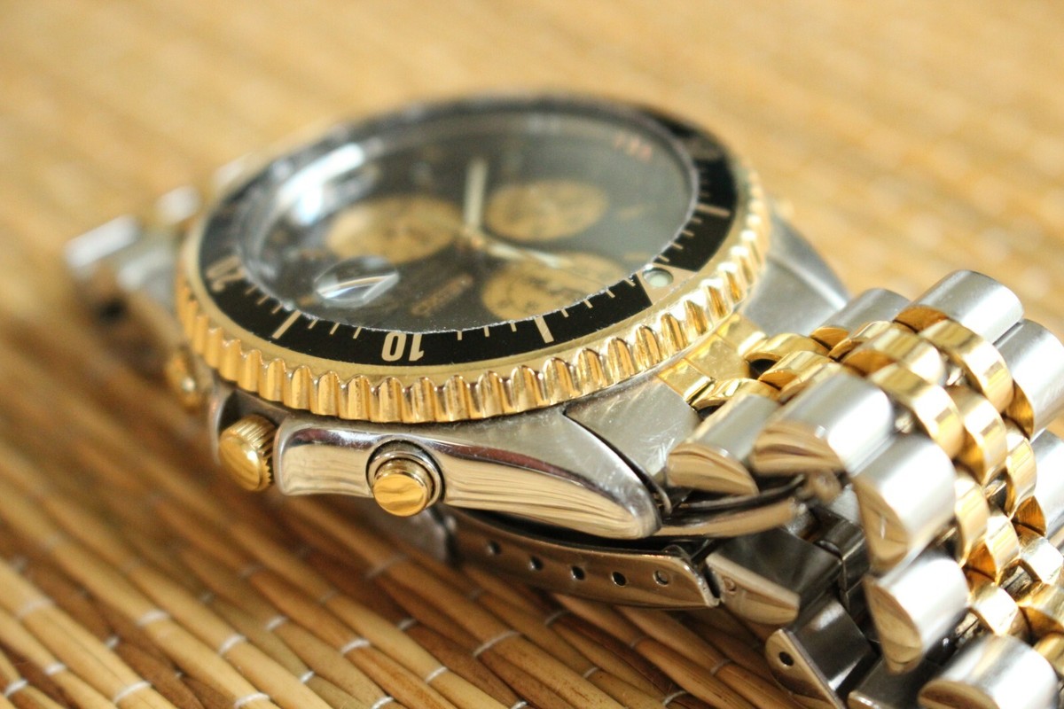 PORSCHE RACE CLASSIC COMBO SEIKO 150 TU-TONE CHRONO CHRONOGRAPH