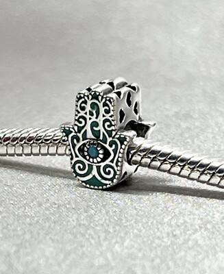 Glücksbringer Hamsa Hand von Fatima Schutz echt 925 Sterling Silber Geschenk