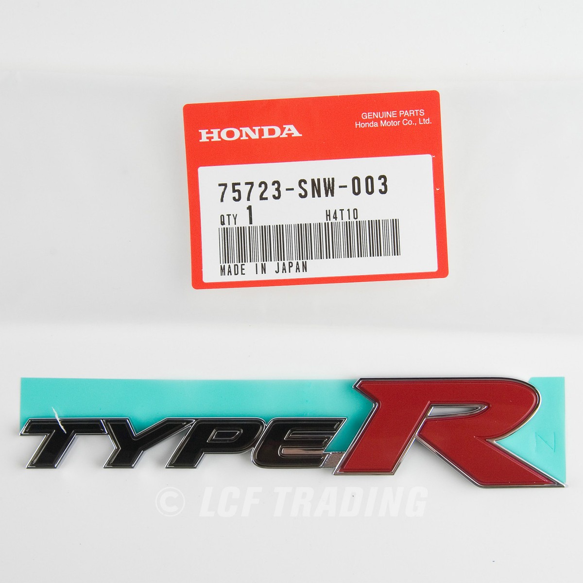 Genuine JDM Honda Civic Type R Rear Emblem 2007-2010 FD2, 75723