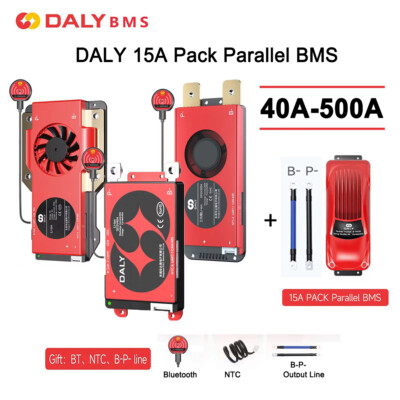 Daly Smart BMS 15A Parallel Li-ion LiFePo4 4S 12V/8S 24V/12-16S 48V 40A-500A BMS
