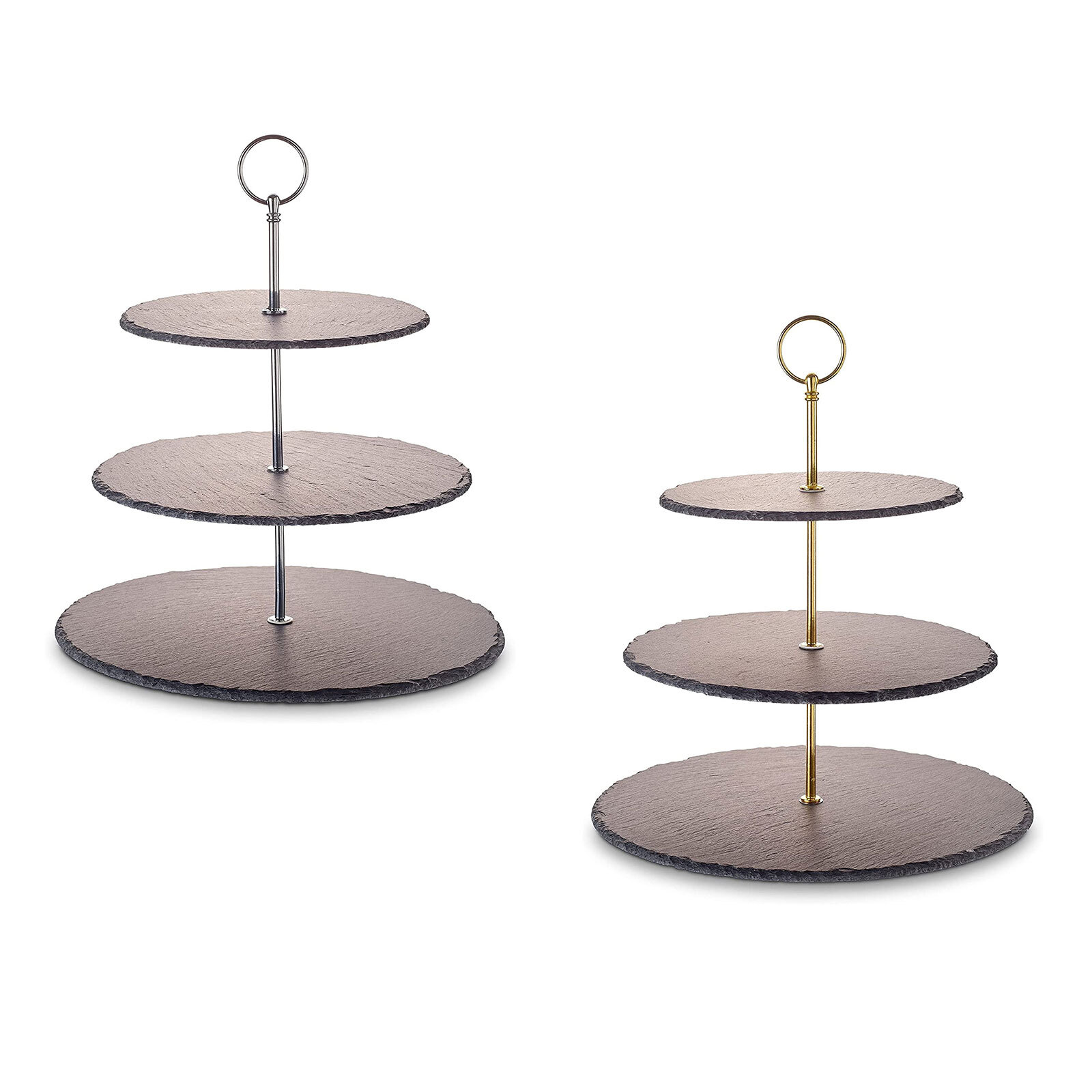 Echtwerk B-EW-ET-1782G Schiefer Etagere 3 Штуки из натурального металла 35 см 3290₽