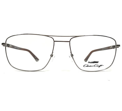 Chris CRAFT Brille Rahmen CF1003 03 Brown Grau Silber Quadratisch 56-18-145