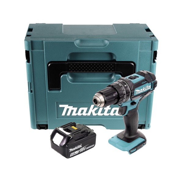 Makita Dhp 482 T1J Akku Schlagbohrschrauber 18 V 62 Nm + 1X Akku 5,0 Ah + Makpac-image