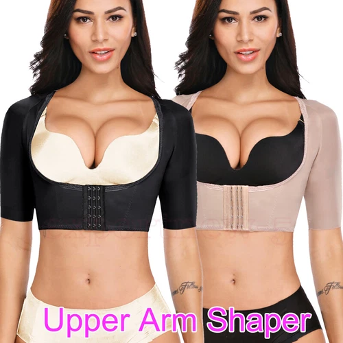 Women Sleeves Upper Arm Shaper Post Surgical Slimming Compression Shapewear Tops - Picture 1 of 23